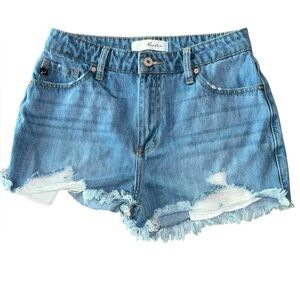 KanCan Distressed Cut‎ Off Jean Shorts High Waist Cotton Womens Size 5 26